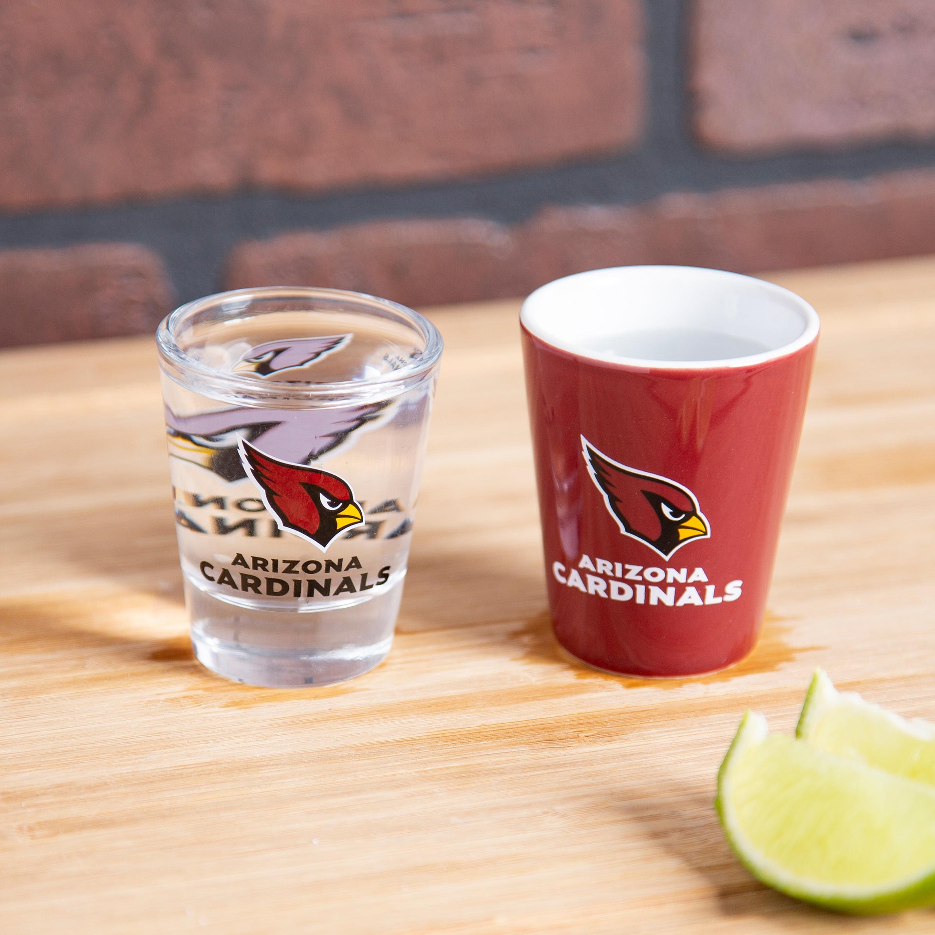 Arizona Cardinals 4 Piece Ceramic Glass 2oz. Shot Glass Set