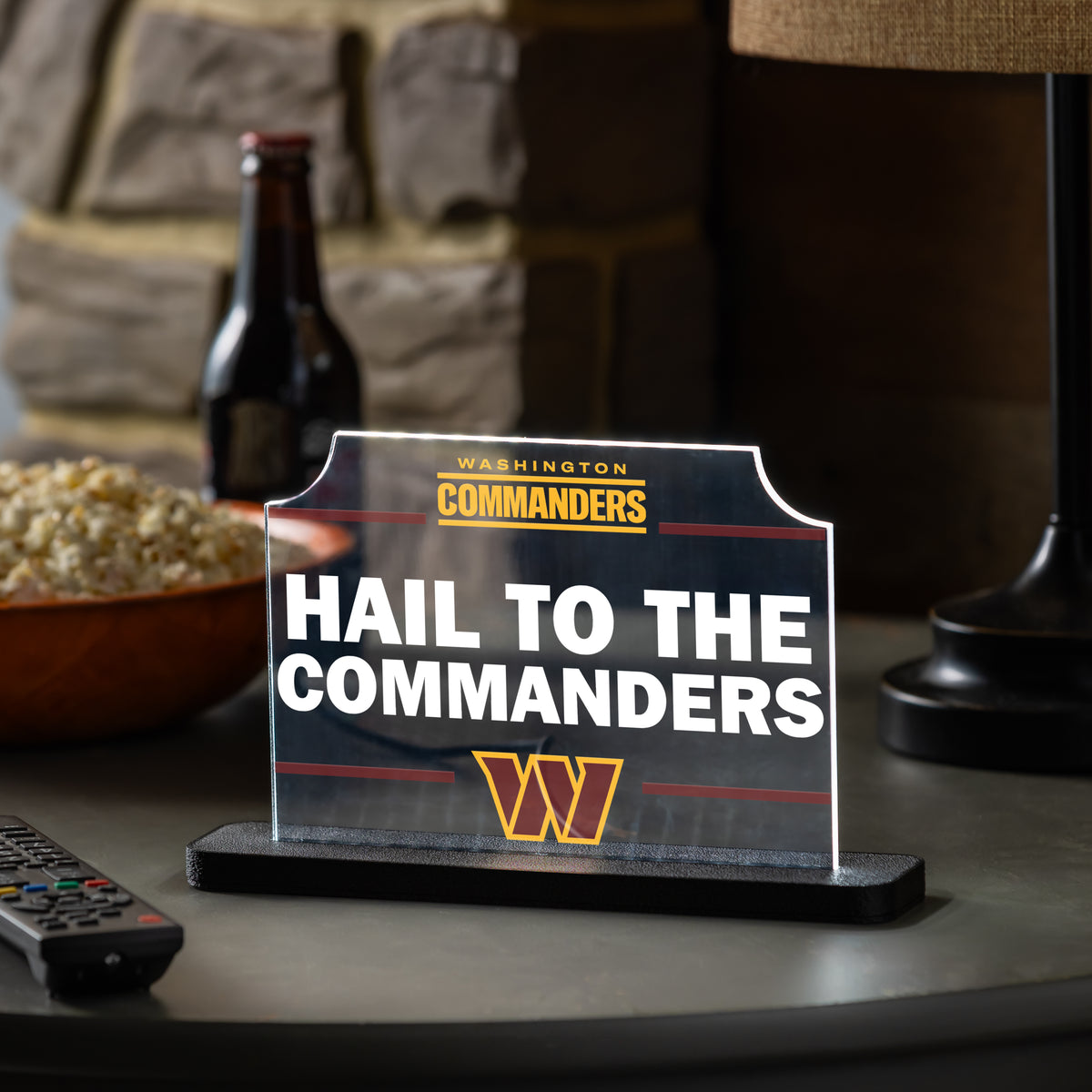 Commanders Decor Washington Commanders NFL Football Rectangle Desklite LED Decor – Team ...