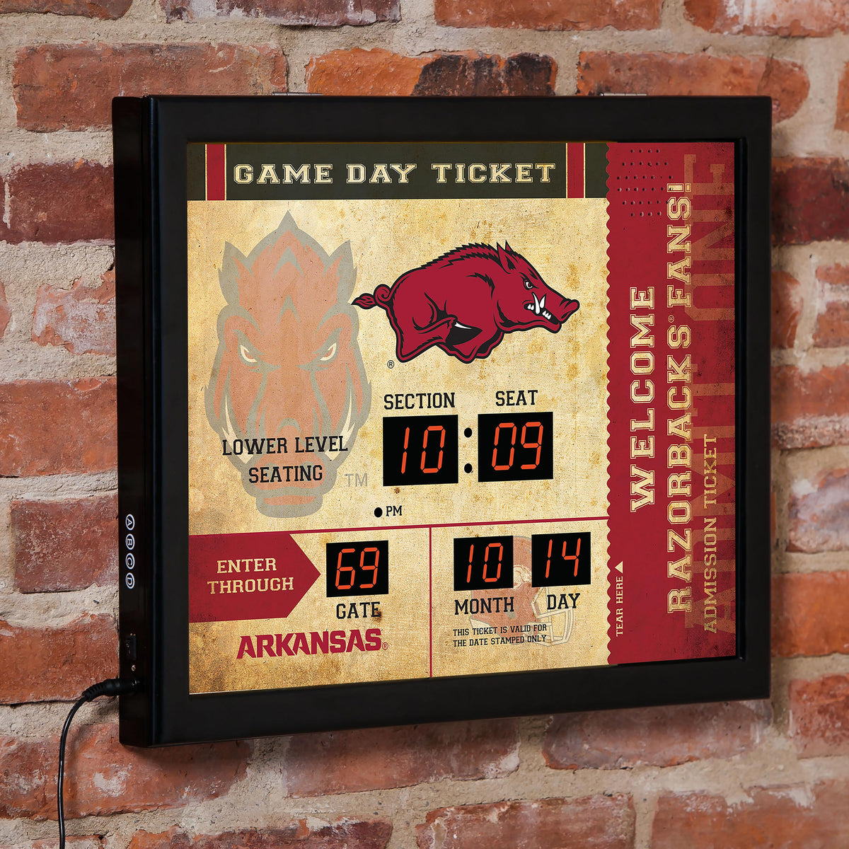 Scoreboard Wall Clock, Arkansas – Team Sports America