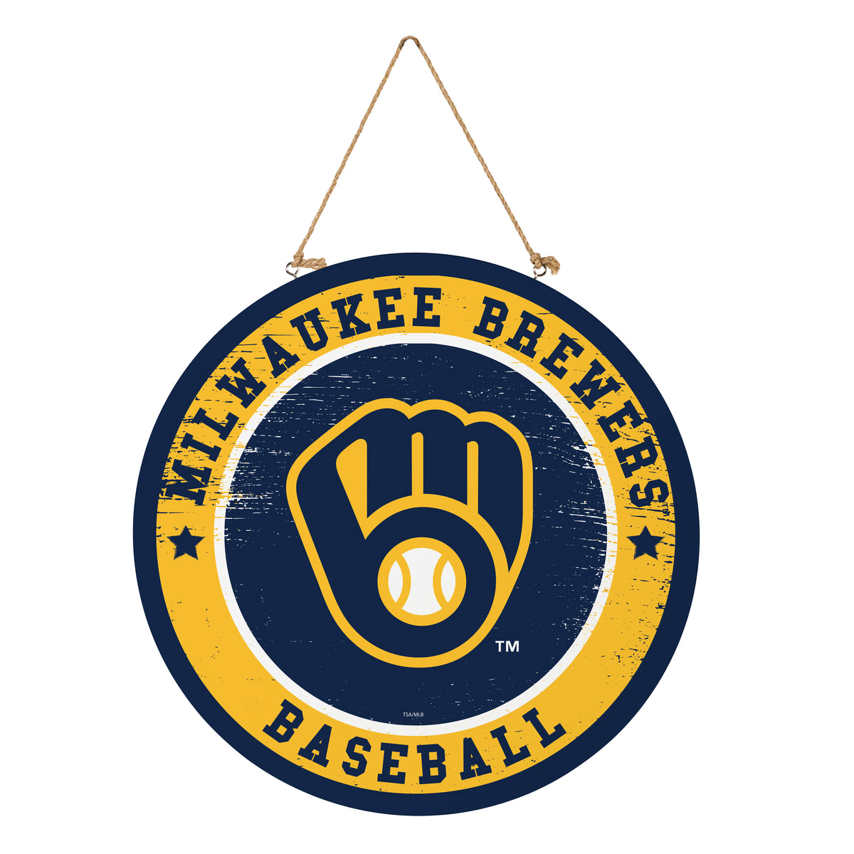 Milwaukee Brewers Round Door Décor with Hanging Rope, 18x18 – Team ...