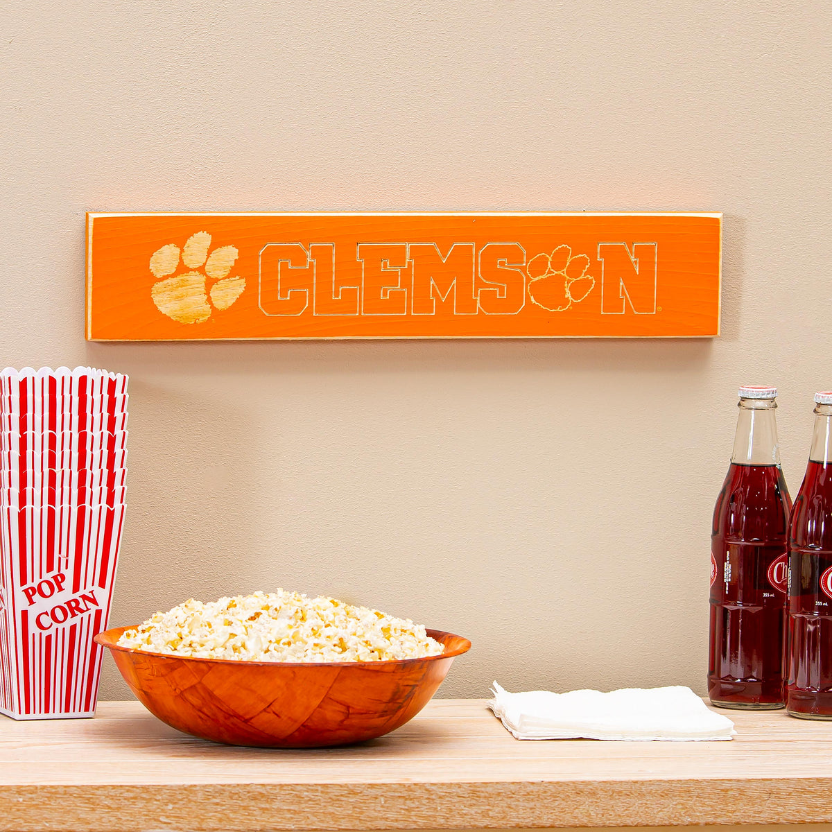 Clemson University Engraved Wood Sign, 3.5