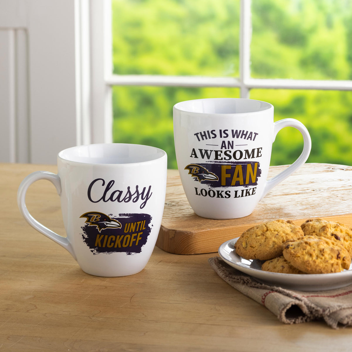 Baltimore Ravens Ceramic Cup OJava Gift Set