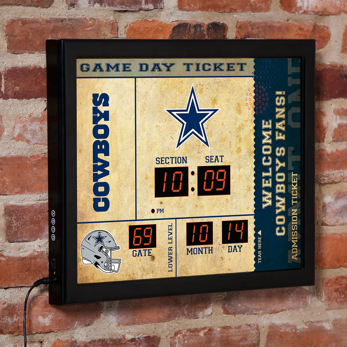 Scoreboard Wall Clock, Dallas Cowboys – Team Sports America