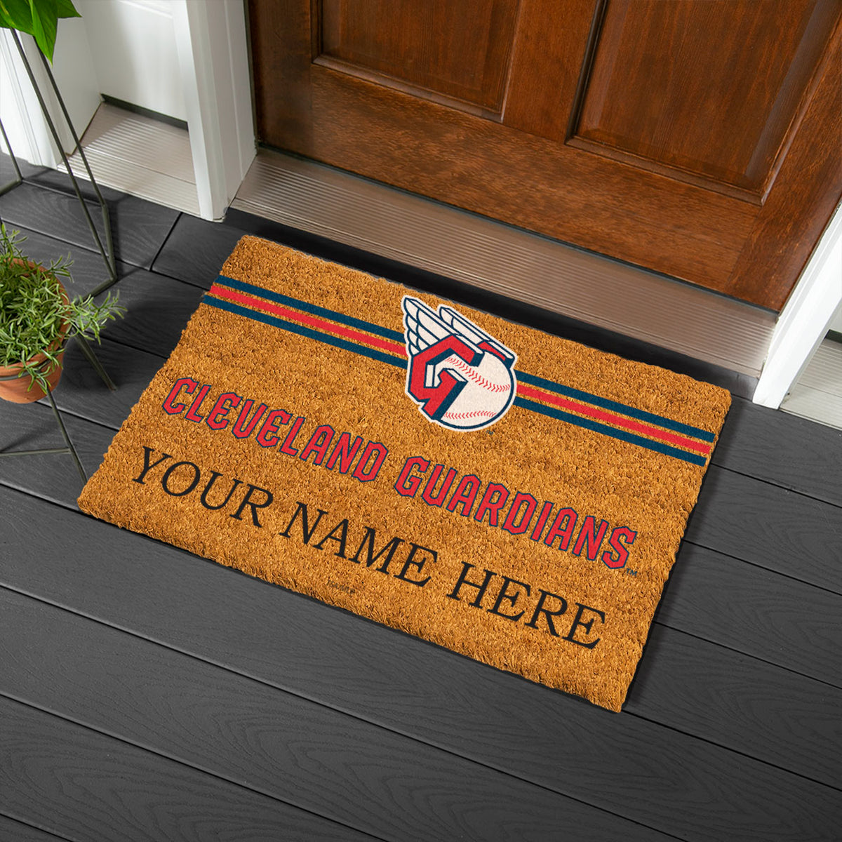 Cleveland Guardians Personalized Mat, Natural Coir with Color Logo, 30 ...