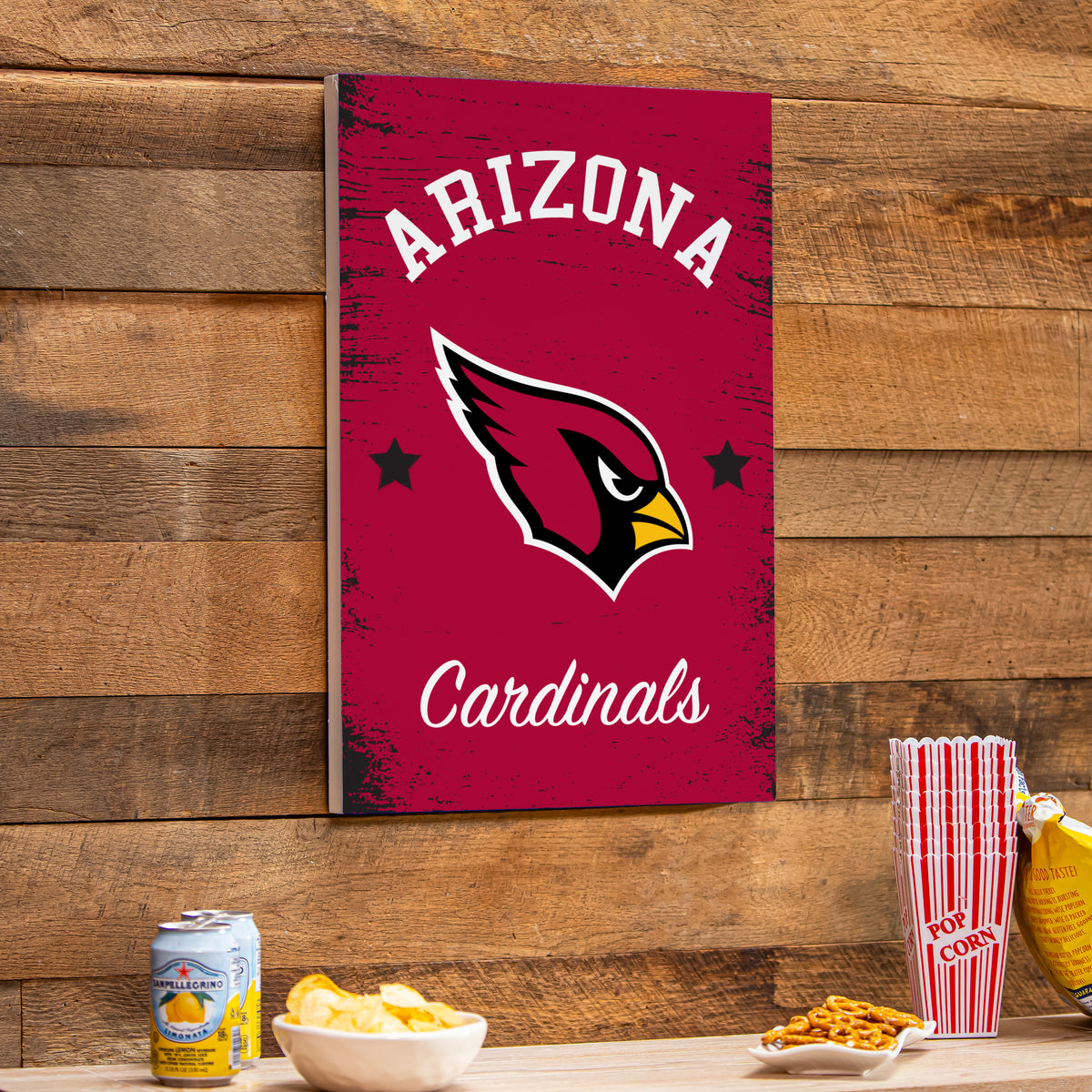 Arizona Cardinals Wood Wall Sign, 16x24 – Team Sports America