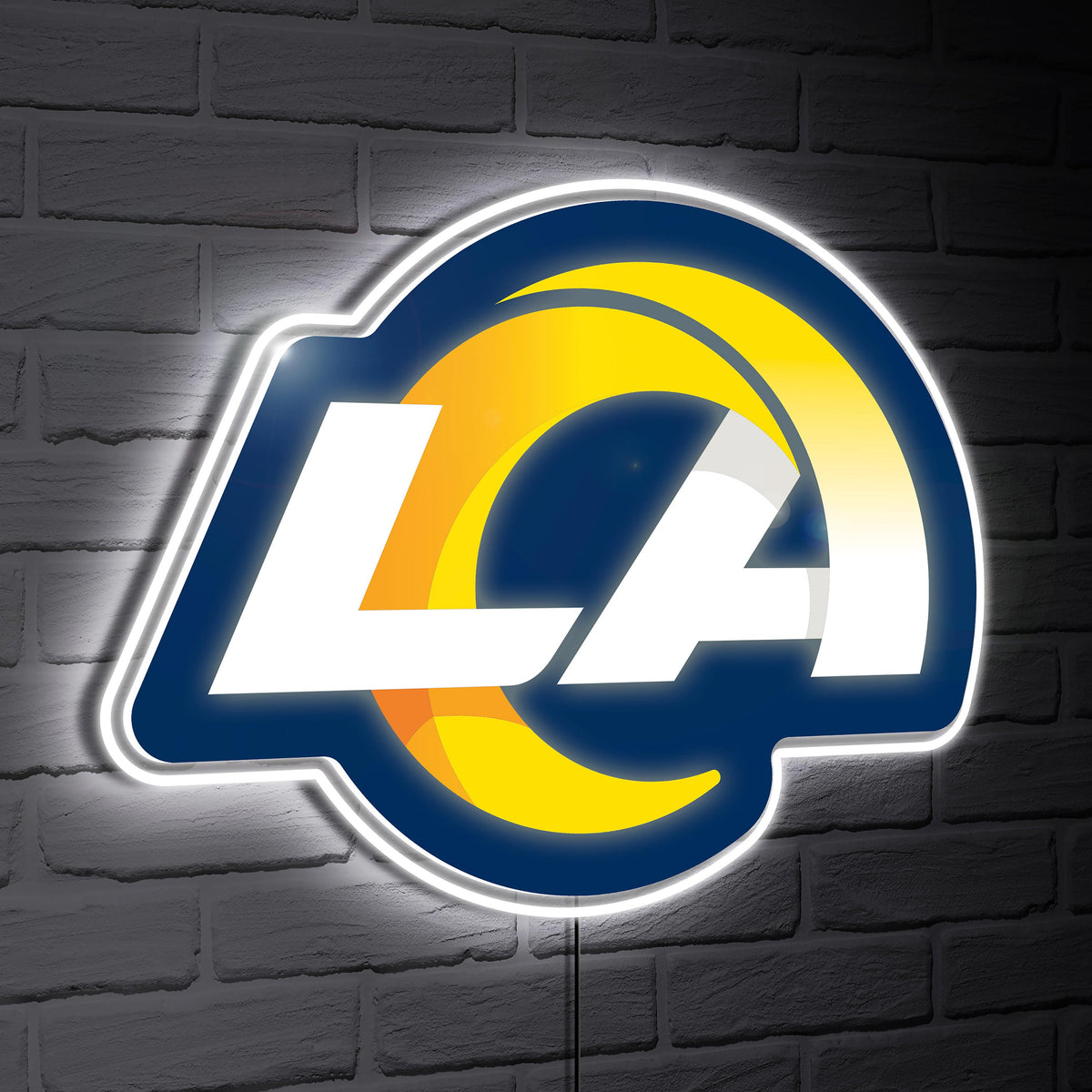 Los Angeles Rams LED Wall Decor, Glazelite, Logo – Team Sports America
