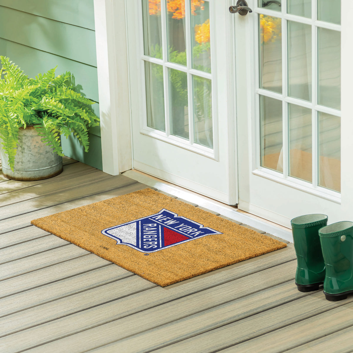 New York Rangers Large Full Color Coir Mat, 36