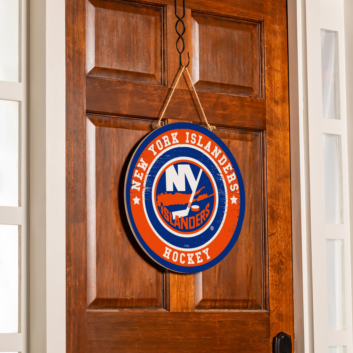 New York Islanders Round Door Décor with Hanging Rope, 18x18 – Team ...