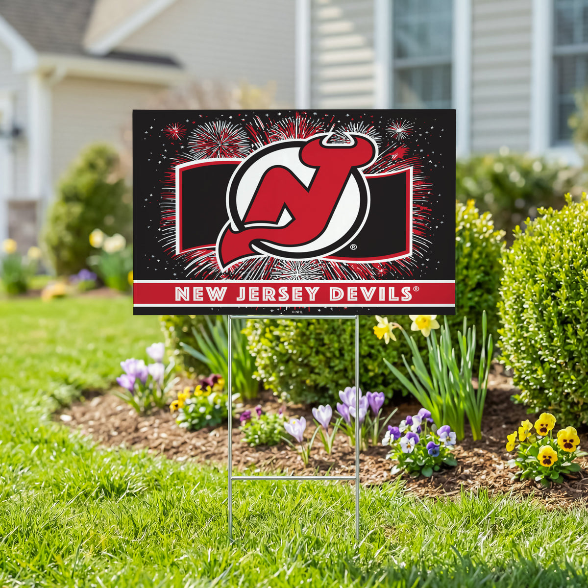 Devils Game Signs New Jersey Devils Yard Sign, Patriotic – Team Sports America