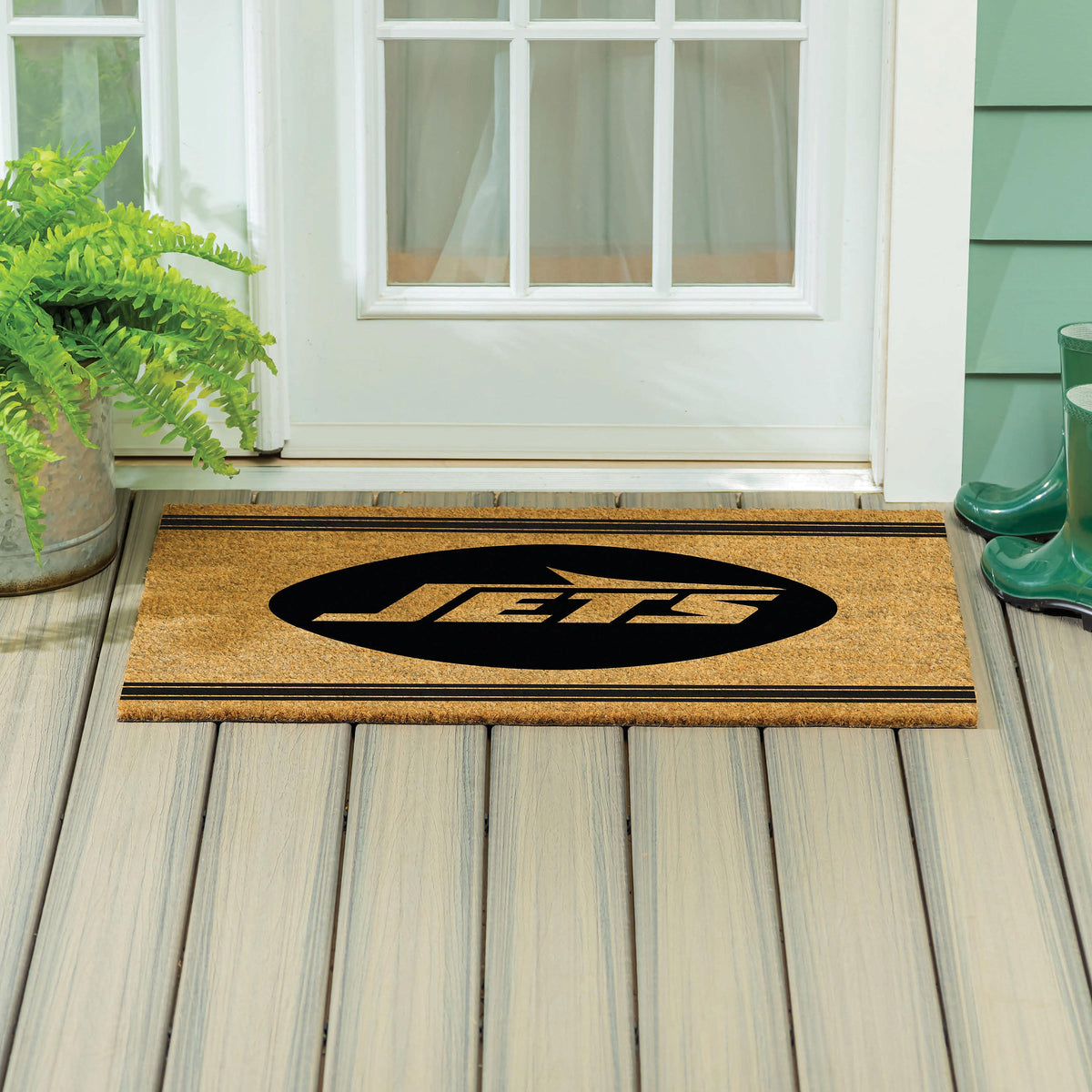 New York Jets Large One Color Coir Mat, 36
