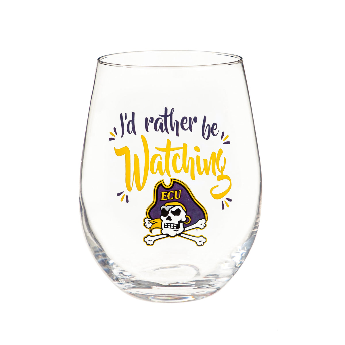 ECU Boxed Stemless Glass
