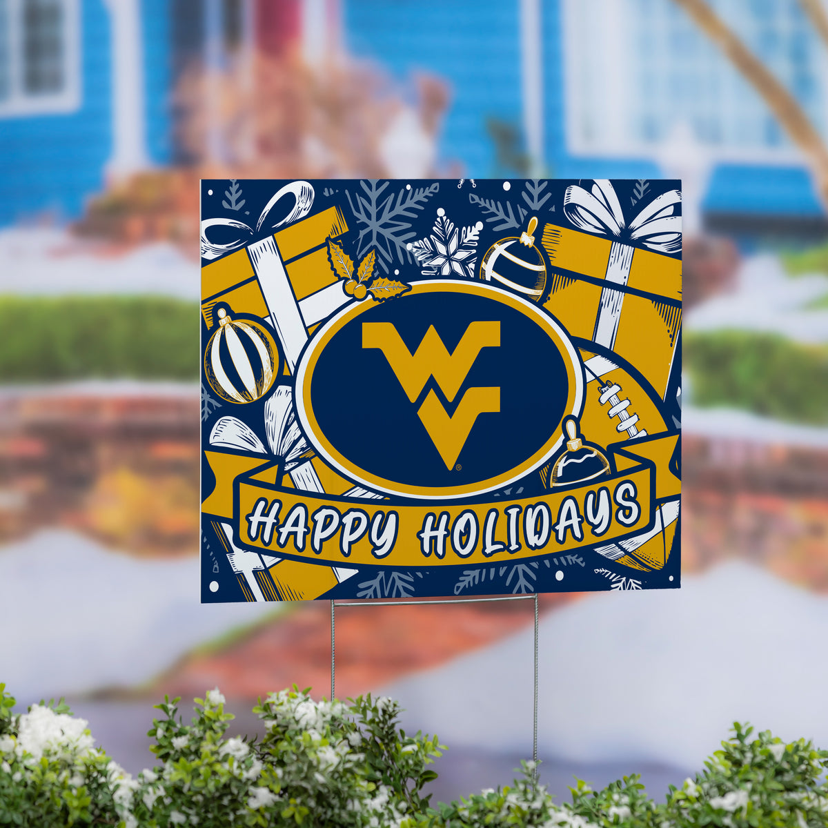 West Virginia University Coroplast Yard Sign, Holiday – Team Sports America