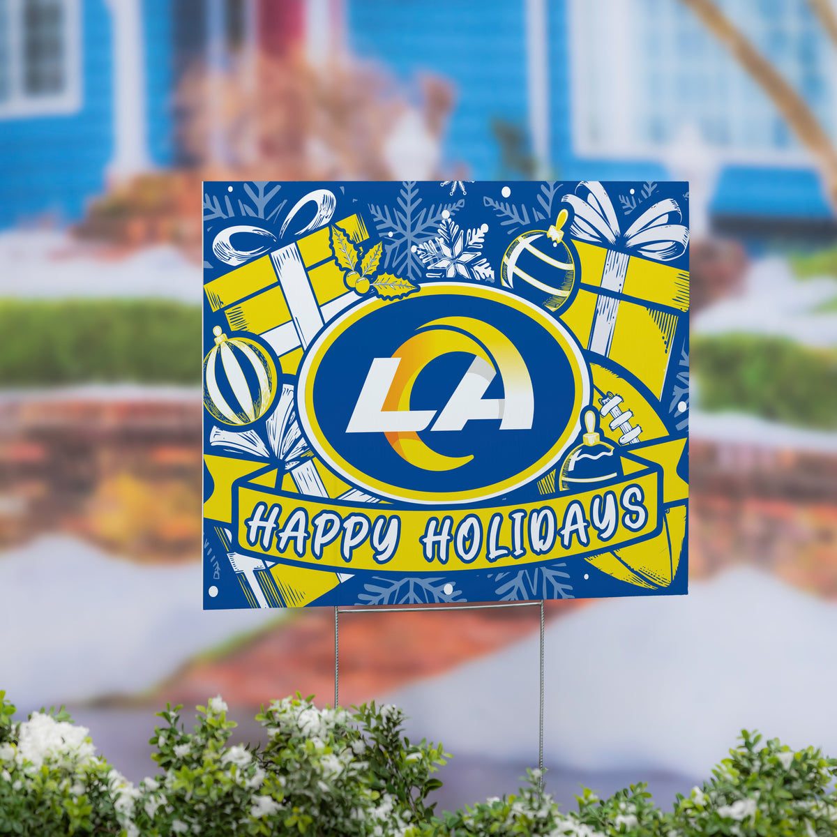 Los Angeles Rams Yard Sign, Holiday – Team Sports America