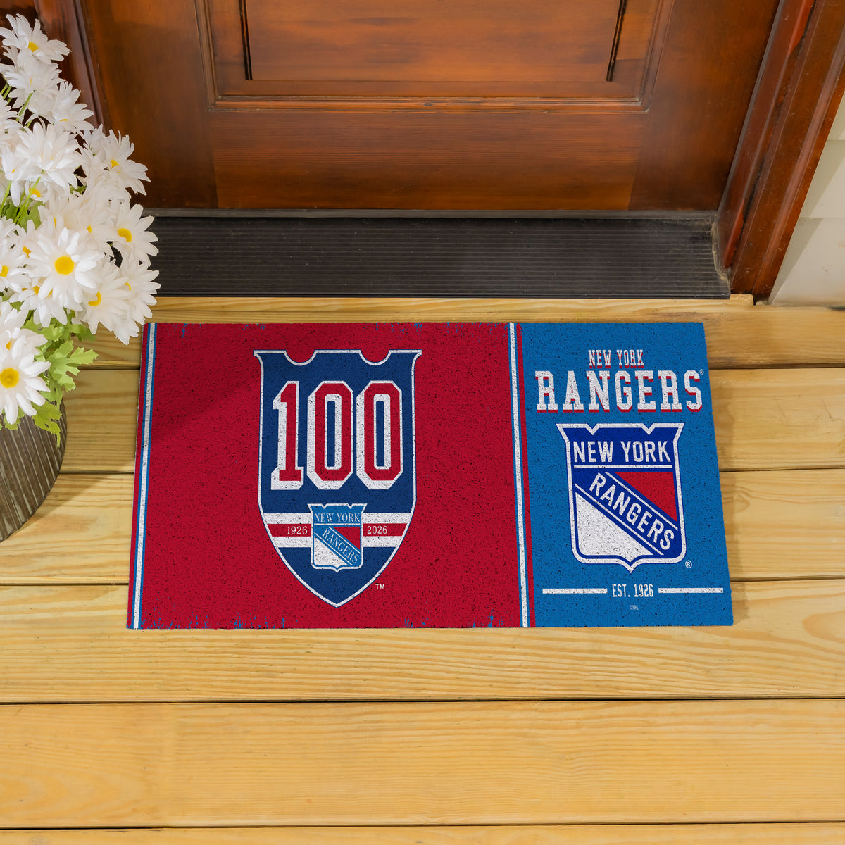 New York Rangers, 100 Anniversary Turf Mat, Color – Team Sports America