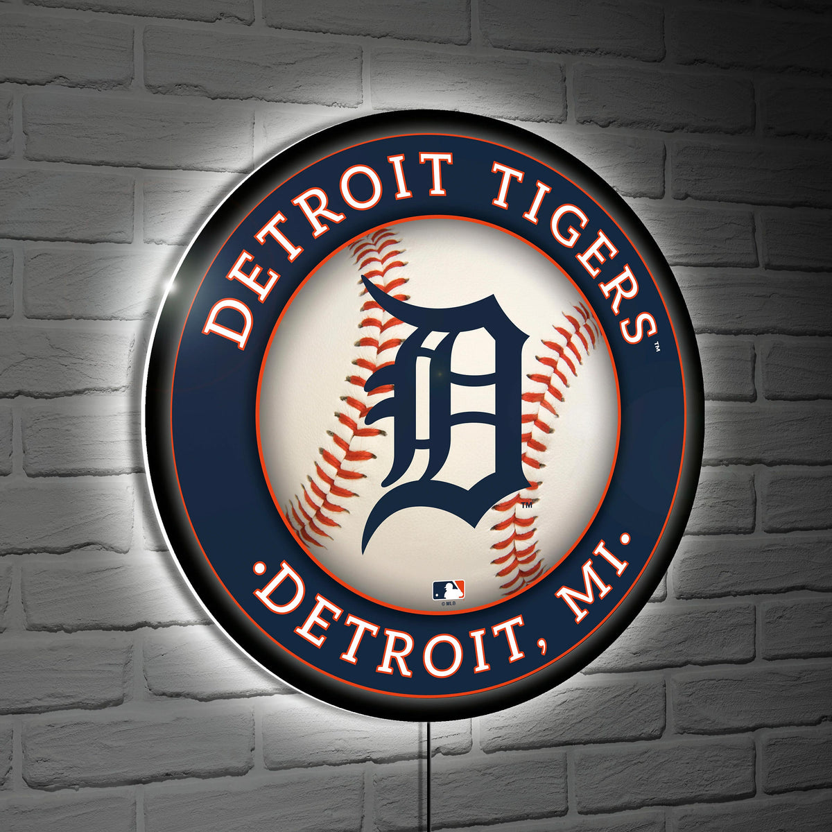 Detroit Tigers Baseball Large Round Edgelite LED Decor – Team Sports ...