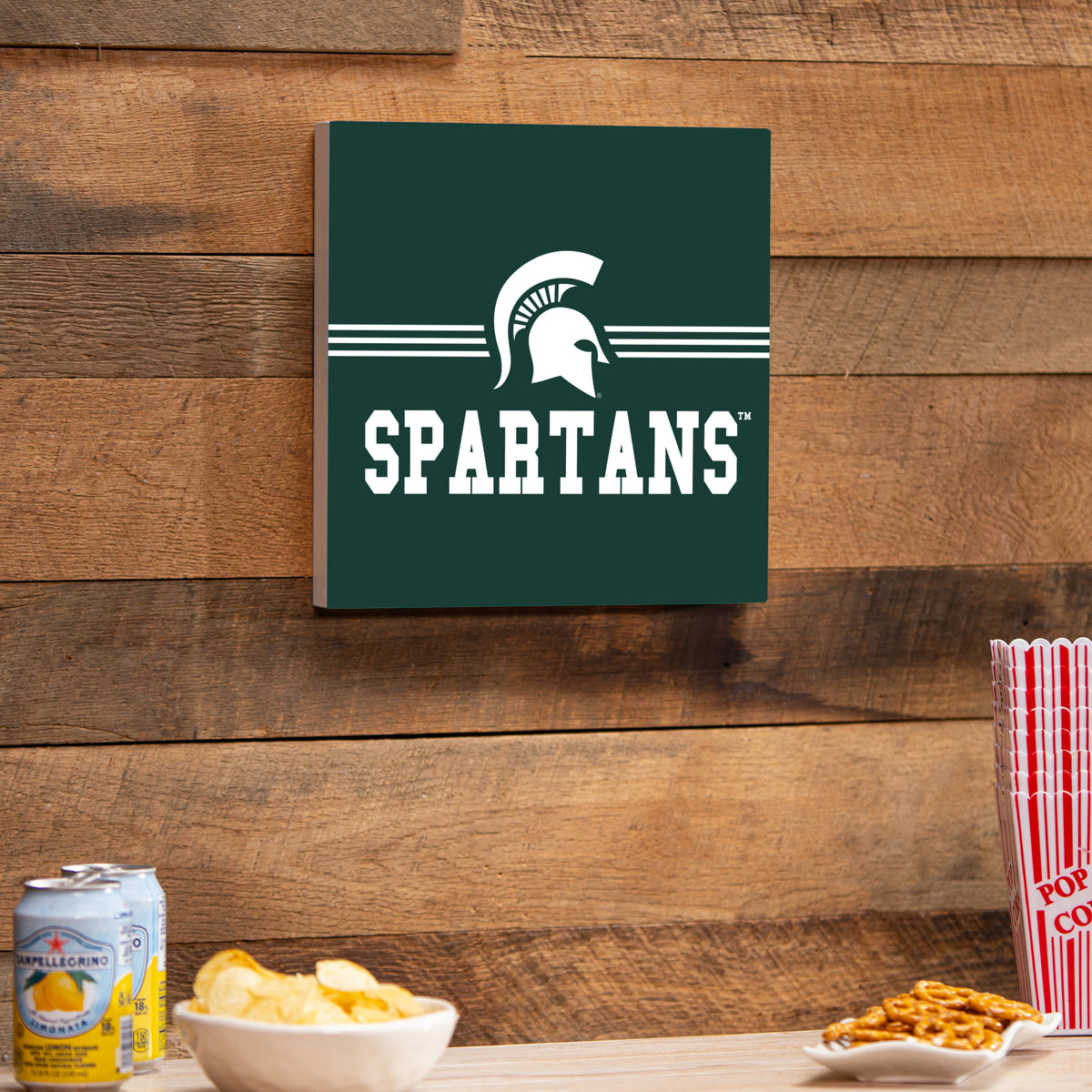 Michigan State University Wood Wall Sign, 12x12 – Team Sports America